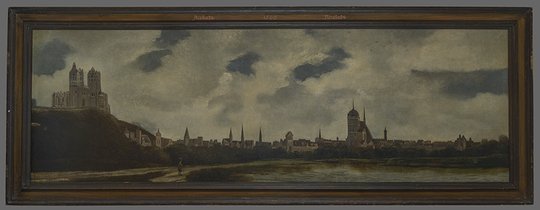Ruischer, Johannes (zugeschrieben): Ansicht der Stadt Brandenburg (Havel), um 1650/55 (Stadtmuseum Brandenburg an der Havel Public Domain Mark)