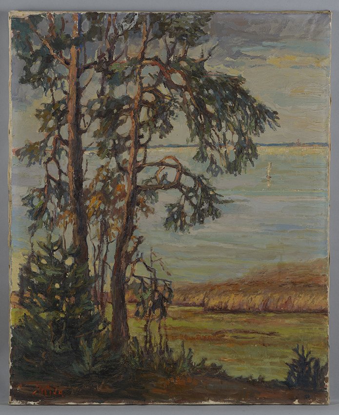 Slesina, Ernst: Kiefern am Plauer See, wohl 1920er Jahre (Stadtmuseum Brandenburg an der Havel Public Domain Mark)
