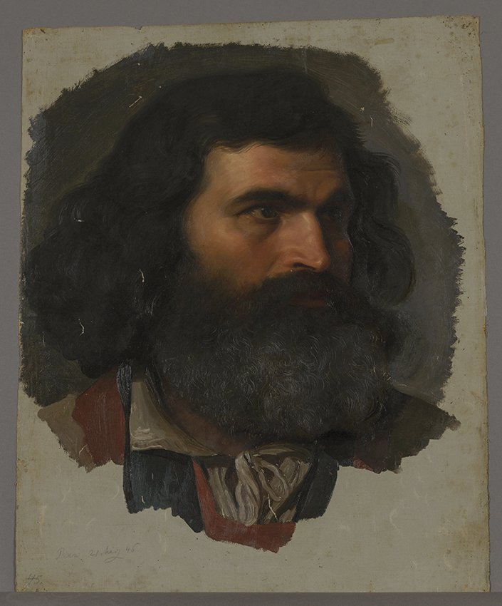 Metz, Gustav: Porträtstudie eines Italieners, 1845 (Stadtmuseum Brandenburg an der Havel Public Domain Mark)