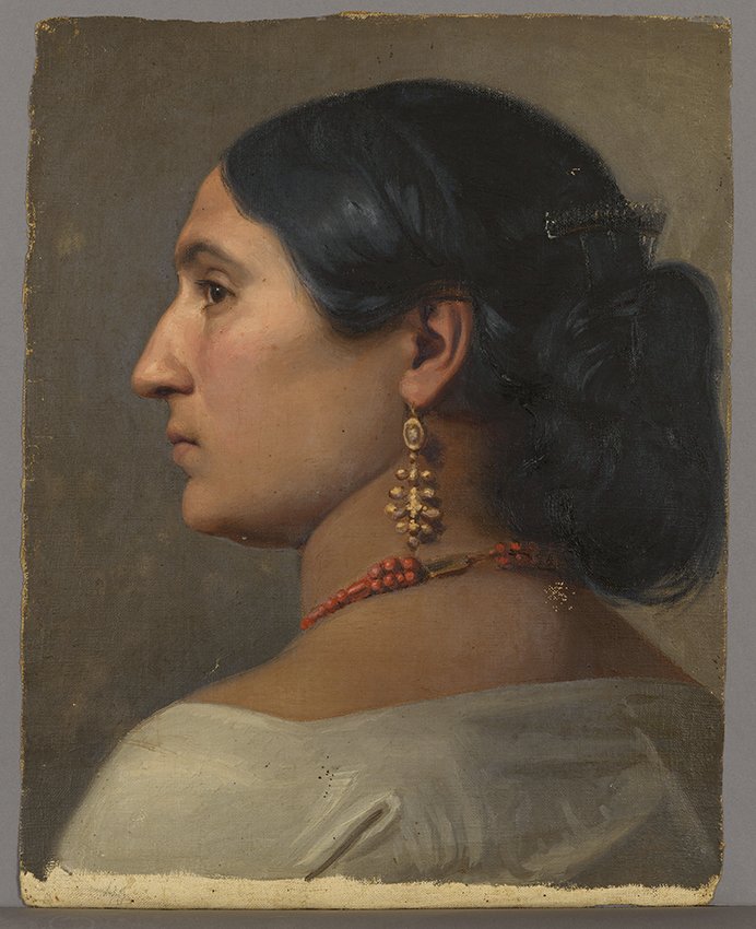 Metz, Gustav: Porträtstudie einer Italienerin, 1845-1848 (Stadtmuseum Brandenburg an der Havel Public Domain Mark)