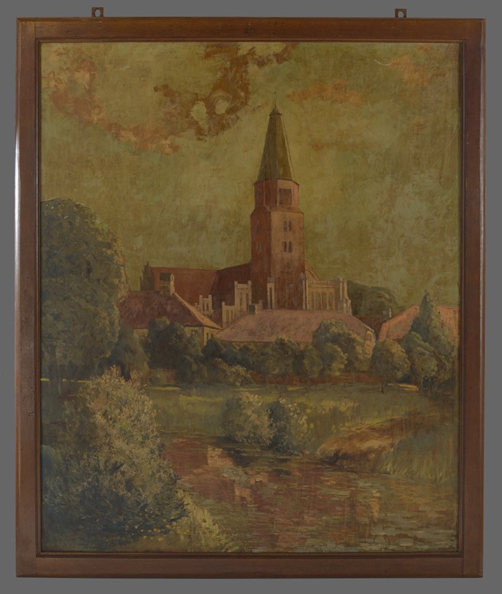 Hildebrandt, Paul: Brandenburger Dom vom Grillendamm (IV), wohl 1917 (Stadtmuseum Brandenburg an der Havel Public Domain Mark)