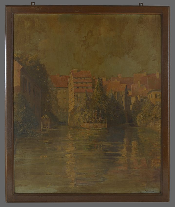 Hildebrandt, Paul: Der Schleifer Graben (V), wohl 1917 (Stadtmuseum Brandenburg an der Havel Public Domain Mark)