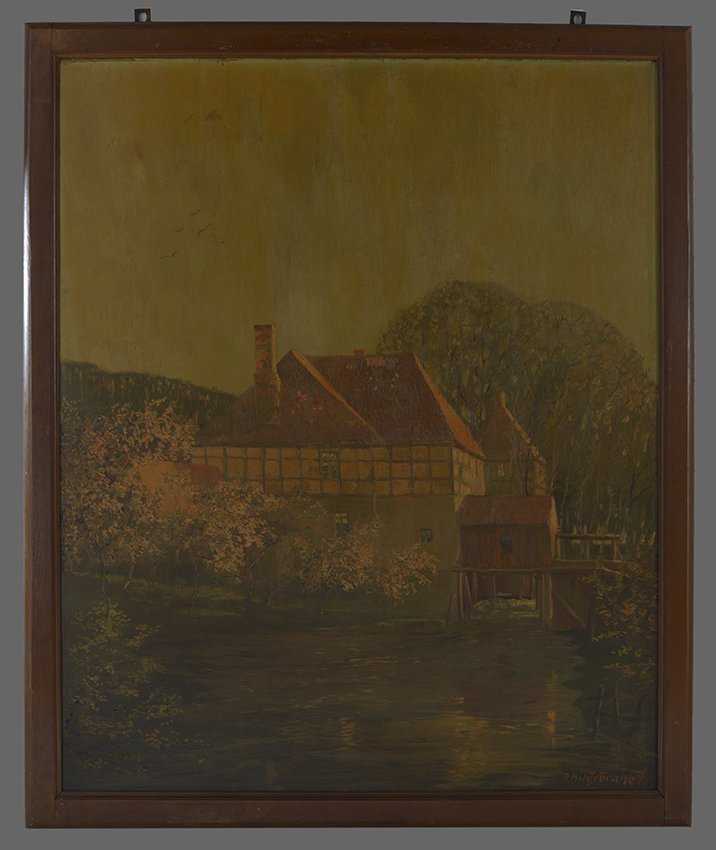 Hildebrandt, Paul: Neue Mühle an der Buckau (VI), wohl 1917 (Stadtmuseum Brandenburg an der Havel Public Domain Mark)