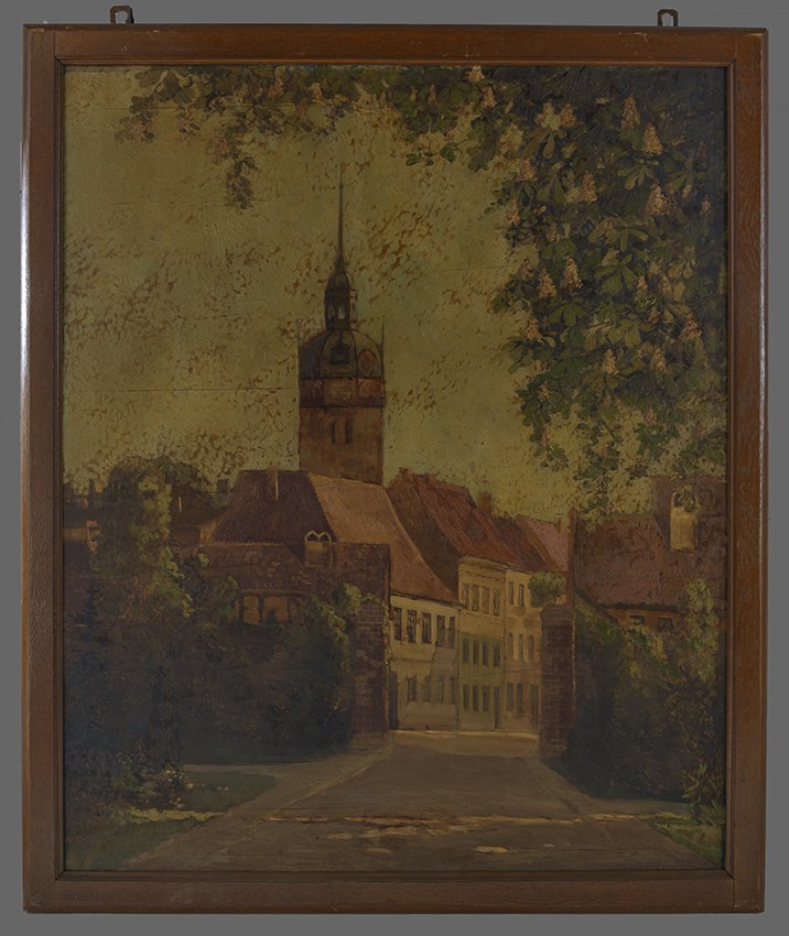 Hildebrandt, Paul: Katharinenkirche, von der Havelstraße aus gesehen (VIII), wohl 1917 (Stadtmuseum Brandenburg an der Havel Public Domain Mark)