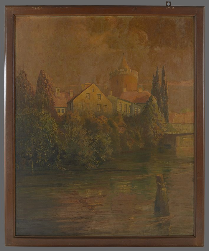 Hildebrandt, Paul: Steintorturm über den Stadtkanal (X), wohl 1917 (Stadtmuseum Brandenburg an der Havel Public Domain Mark)