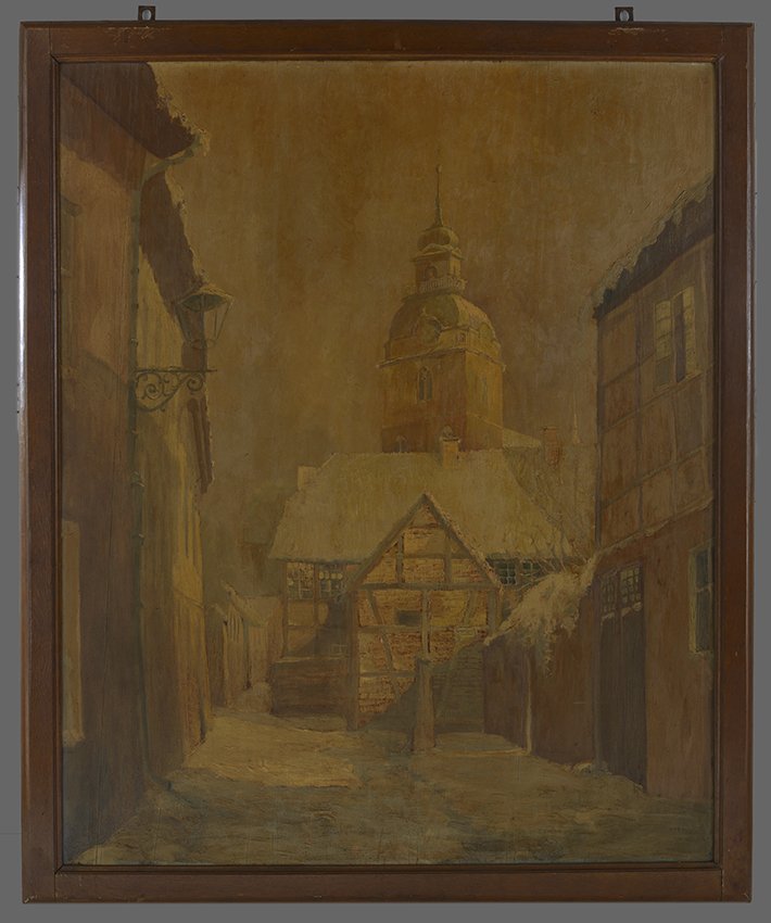 Hildebrandt, Paul: Gotthardtwinkel mit Gotthardtkirche (IX), wohl 1917 (Stadtmuseum Brandenburg an der Havel Public Domain Mark)