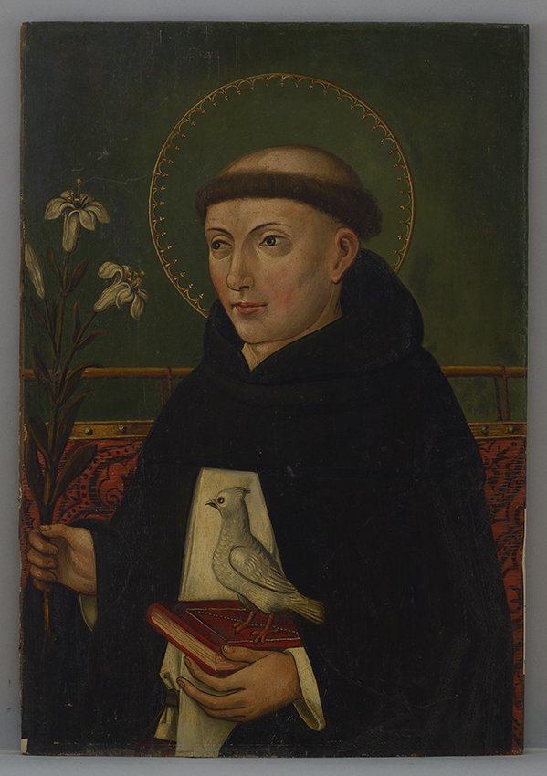 Niederrheinisch: Thomas von Aquin, Ende 15. Jahrhundert (Stadtmuseum Brandenburg an der Havel Public Domain Mark)