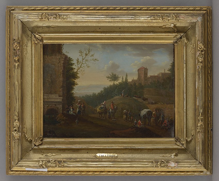 Vollerdt, Johann Christian: Landschaft mit Staffage, 1760er Jahre (Stadtmuseum Brandenburg an der Havel Public Domain Mark)