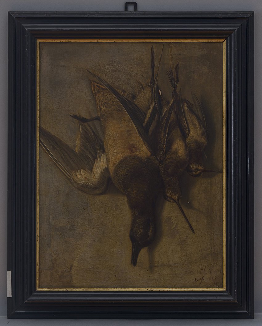 Ockert, Carl Friedrich: Drei tote Wasservögel, Mitte des 19. Jahrhunderts (Stadtmuseum Brandenburg an der Havel Public Domain Mark)