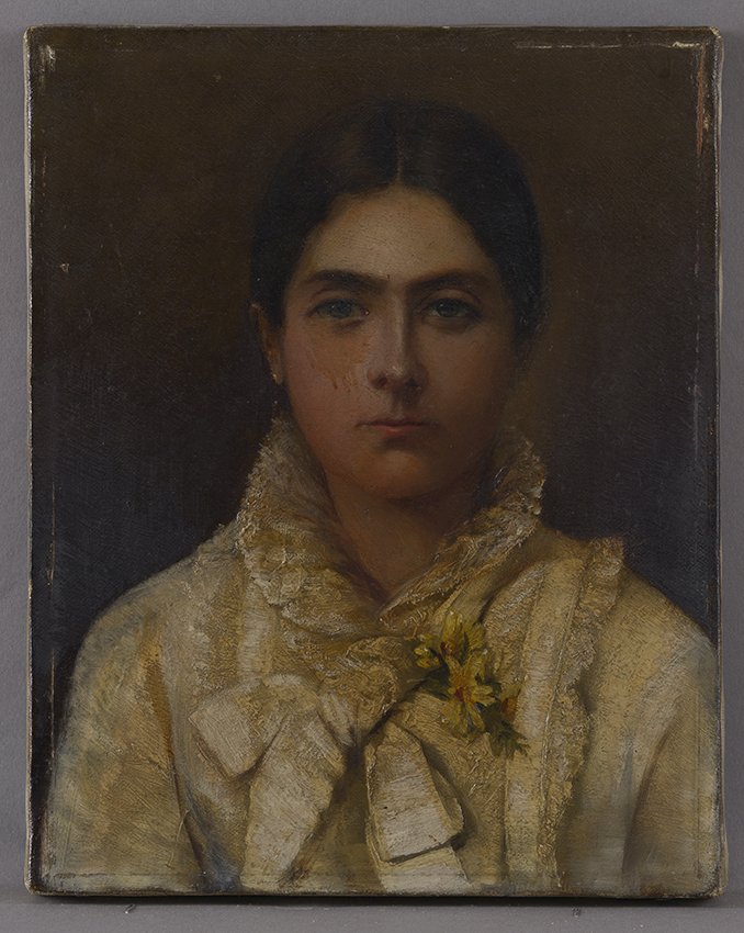 Unbekannt: Porträt einer jungen Frau, 1870/80 (Stadtmuseum Brandenburg an der Havel Public Domain Mark)