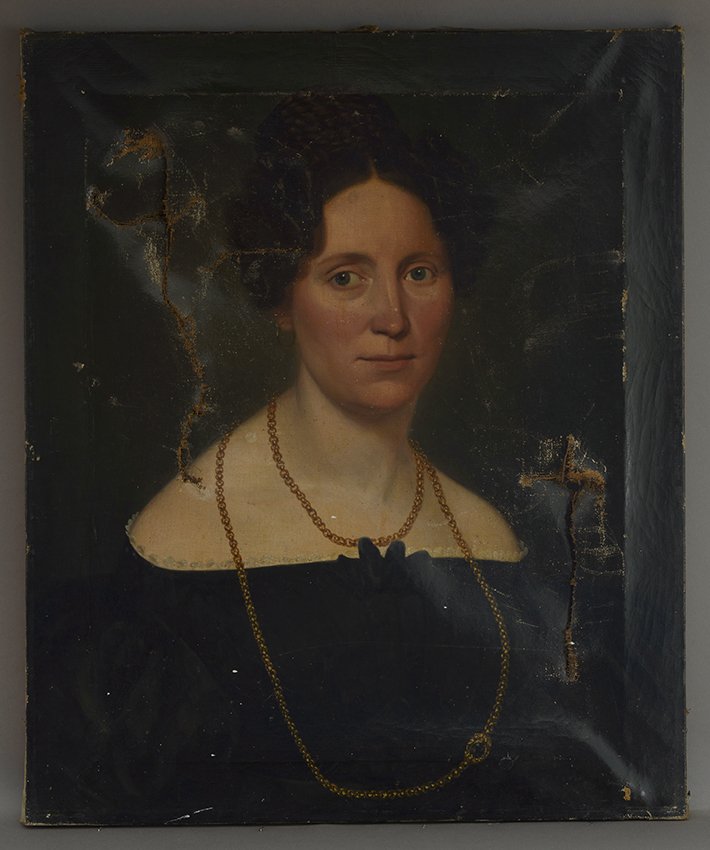 Berliner Maler: Unbekannte Dame, um 1850 (Stadtmuseum Brandenburg an der Havel Public Domain Mark)