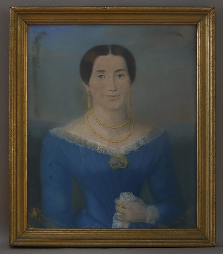 Brandenburger Maler: Porträt der Frau Rost, um 1850 (Stadtmuseum Brandenburg an der Havel Public Domain Mark)