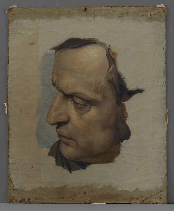 Metz, Gustav: Kopfstudie eines Mannes, wohl 1840er Jahre (Stadtmuseum Brandenburg an der Havel Public Domain Mark)
