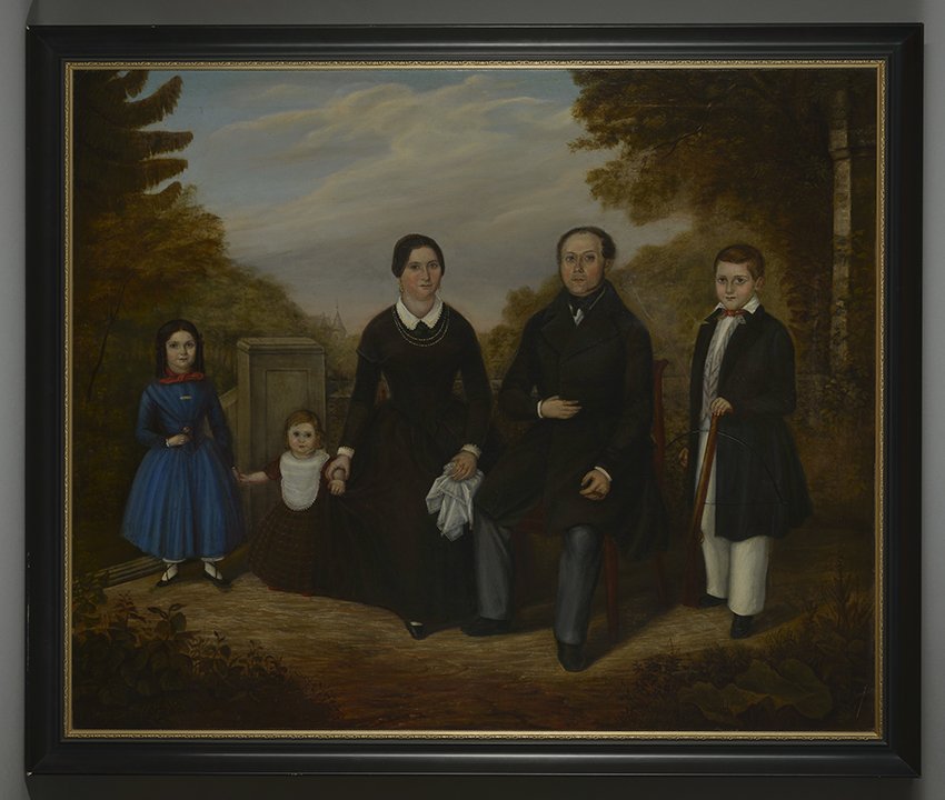 Eisfeld, Albert: Die Tuchmacherfamilie Haberlandt, 1849 (Stadtmuseum Brandenburg an der Havel Public Domain Mark)