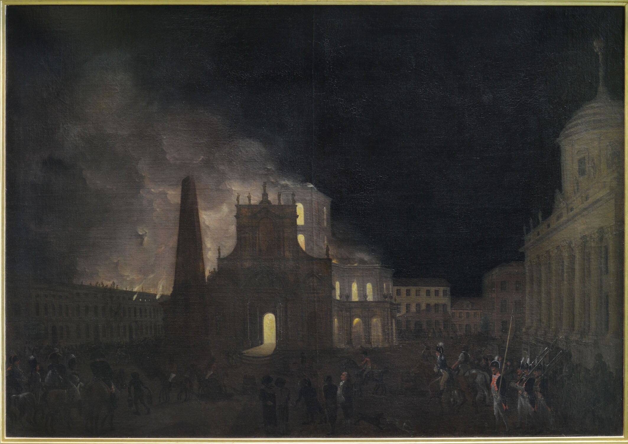 Der Brand der Nikolaikirche zu Potsdam am 3. September 1795 (Potsdam Museum - Forum für Kunst und Geschichte CC BY-NC-SA)