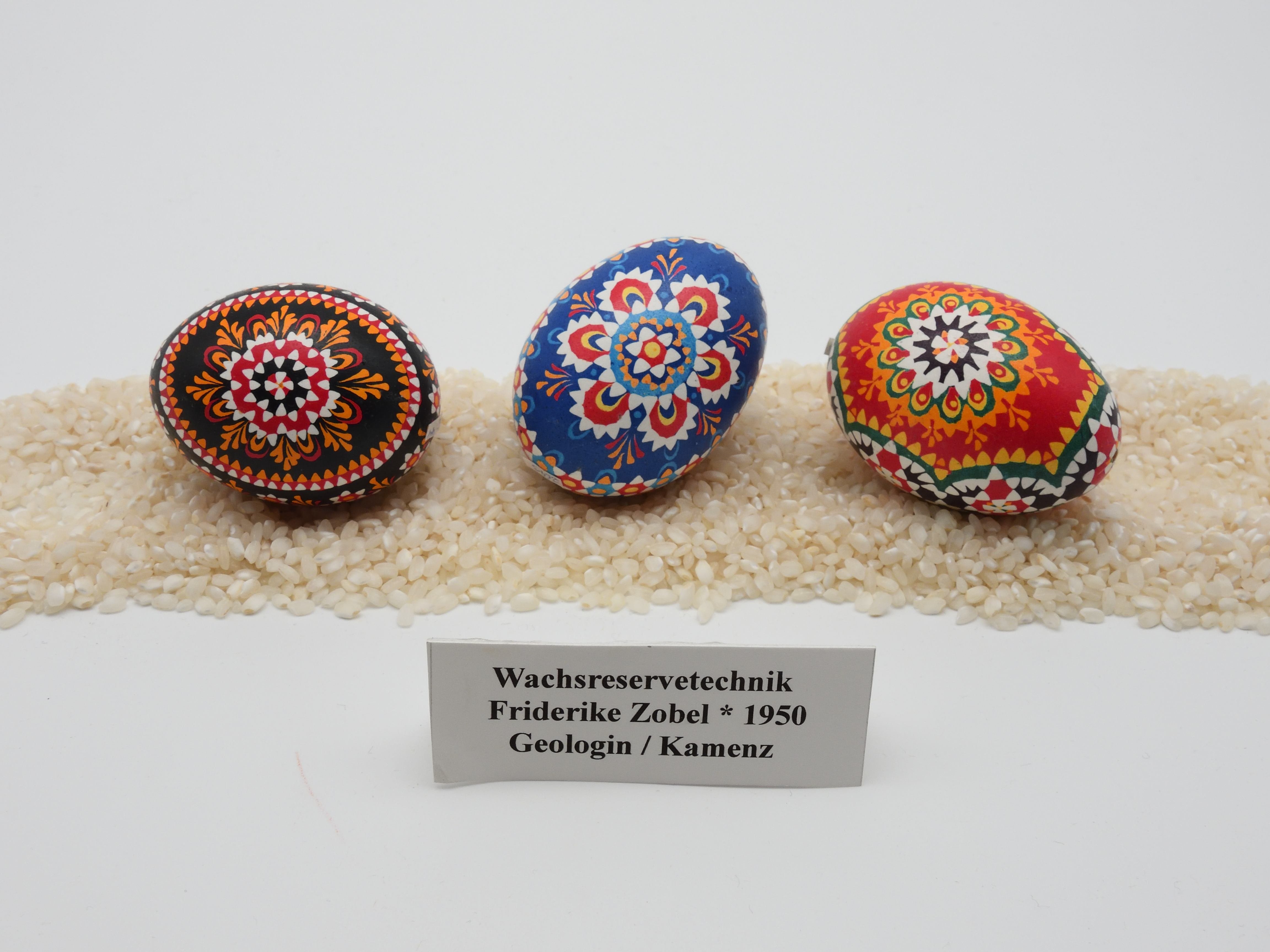 Kollektion sorbischer Ostereier von Friederike Zobel (Museum Sorbische Webstube Drebkau CC BY-NC-SA)
