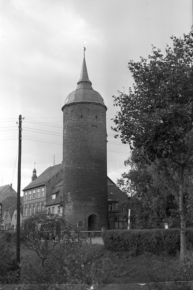 Luckau, Ortsansicht 2 mit Roter Turm (Heimatverein "Alter Krug" Zossen e. V. CC BY-NC-SA)