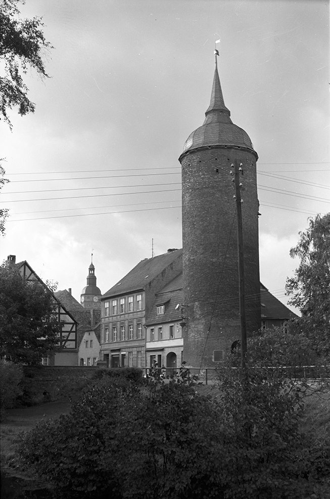 Luckau, Ortsansicht 3 mit Roter Turm (Heimatverein "Alter Krug" Zossen e. V. CC BY-NC-SA)