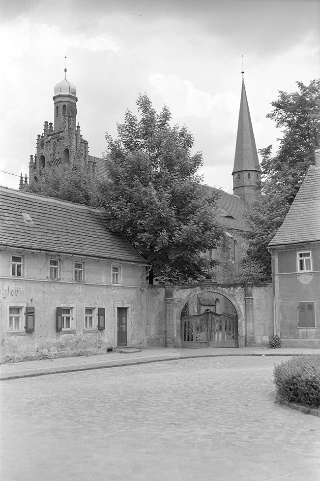 Mühlberg, Ortsansicht mit Kloster Marienstern, Ansicht 2 (Heimatverein "Alter Krug" Zossen e. V. CC BY-NC-SA)