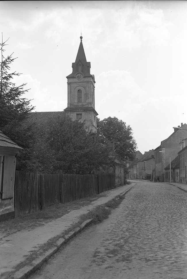 Müllrose, Ortsansicht 1 mit Müllroser Kirche (Heimatverein "Alter Krug" Zossen e. V. CC BY-NC-SA)