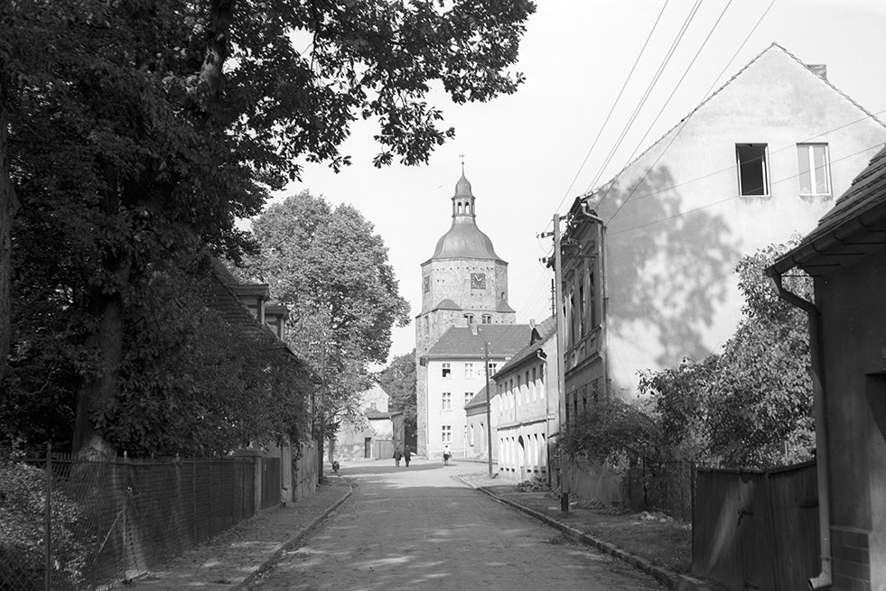 Vetschau/Spreewald, Ortsansicht 1 mit Wendisch-Deutsche Doppelkirche (Heimatverein "Alter Krug" Zossen e. V. CC BY-NC-SA)