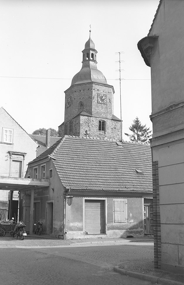 Vetschau/Spreewald, Ortsansicht 2 mit Wendisch-Deutsche Doppelkirche (Heimatverein "Alter Krug" Zossen e. V. CC BY-NC-SA)