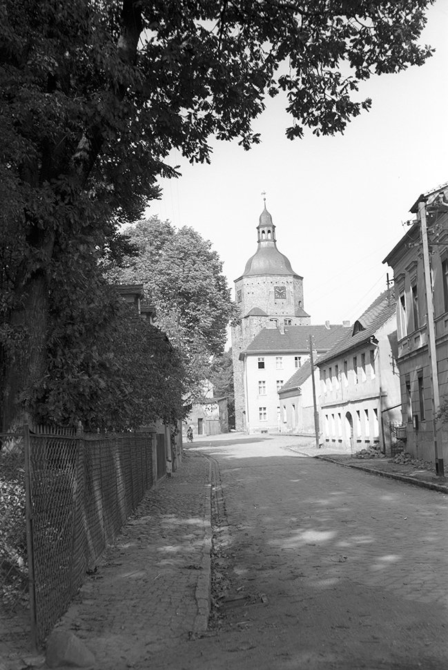 Vetschau/Spreewald, Ortsansicht 4 mit Wendisch-Deutsche Doppelkirche (Heimatverein "Alter Krug" Zossen e. V. CC BY-NC-SA)
