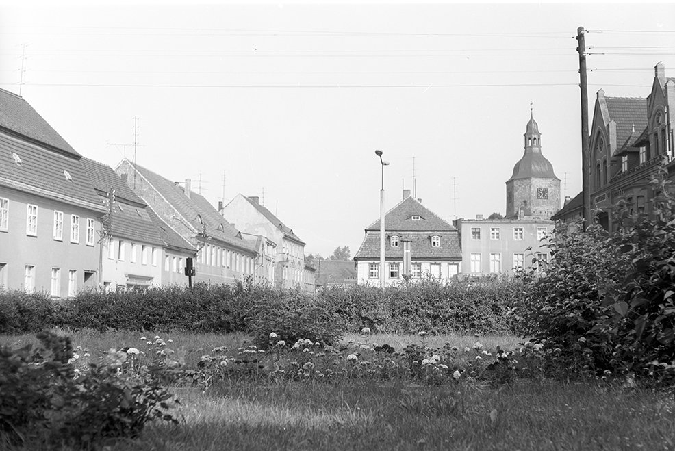 Vetschau/Spreewald, Ortsansicht 6 mit Wendisch-Deutsche Doppelkirche (Heimatverein "Alter Krug" Zossen e. V. CC BY-NC-SA)