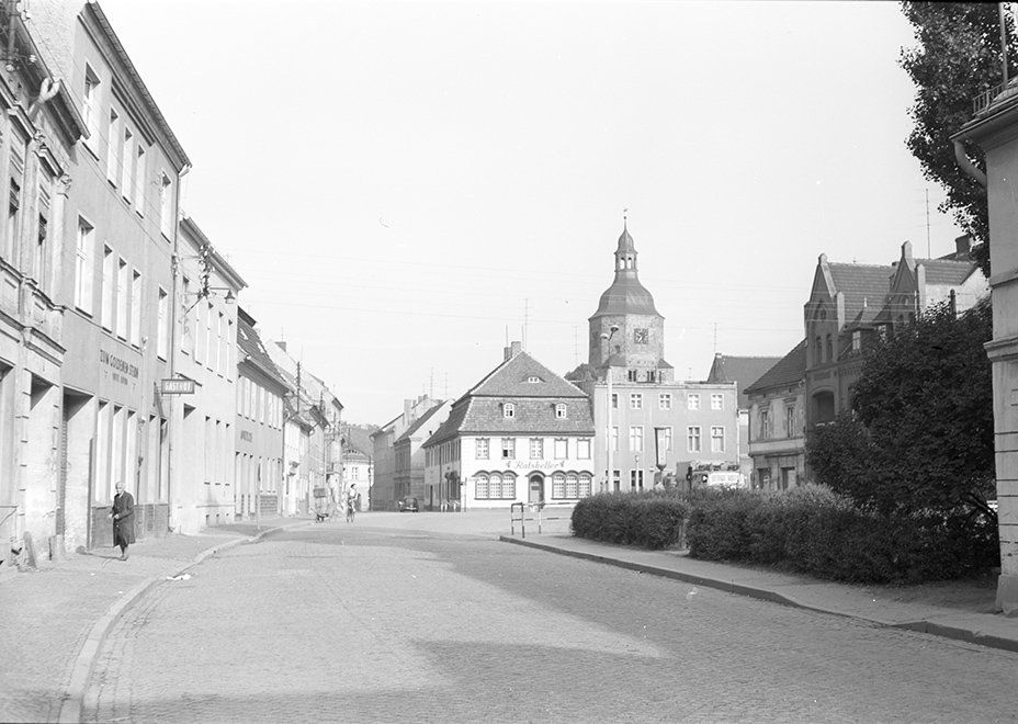 Vetschau/Spreewald, Ortsansicht 8 mit Wendisch-Deutsche Doppelkirche (Heimatverein "Alter Krug" Zossen e. V. CC BY-NC-SA)