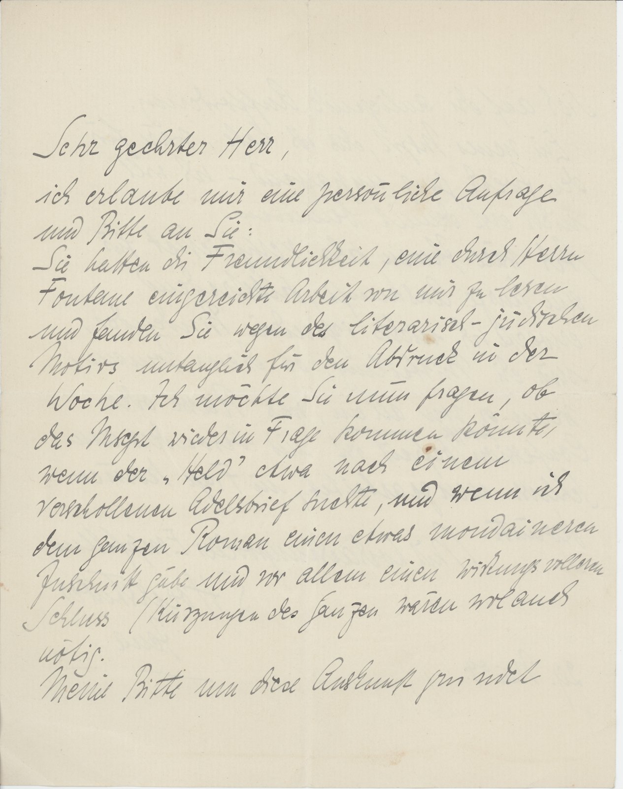 Hoechstetter an Dobert, 29.05.1904 (Heimatverein "Alter Krug" Zossen e.V. CC BY-NC-SA)