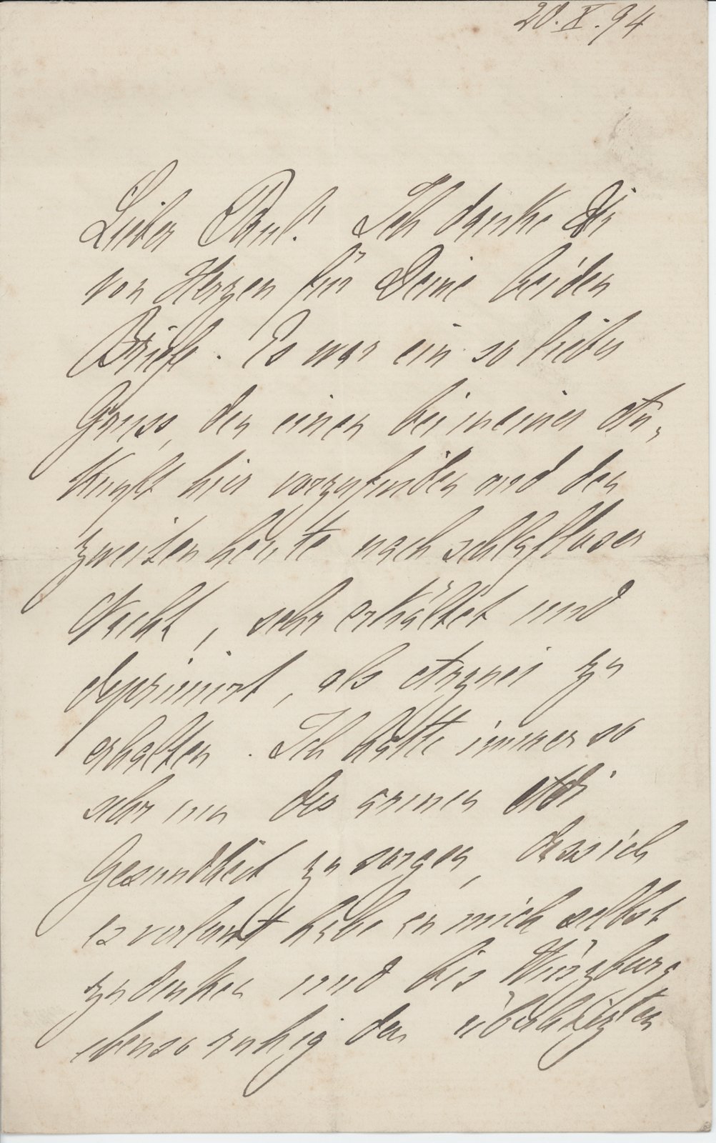 Meckel L. an Dobert, 20.10.1894 (Heimatverein "Alter Krug" Zossen e.V. CC BY-NC-SA)