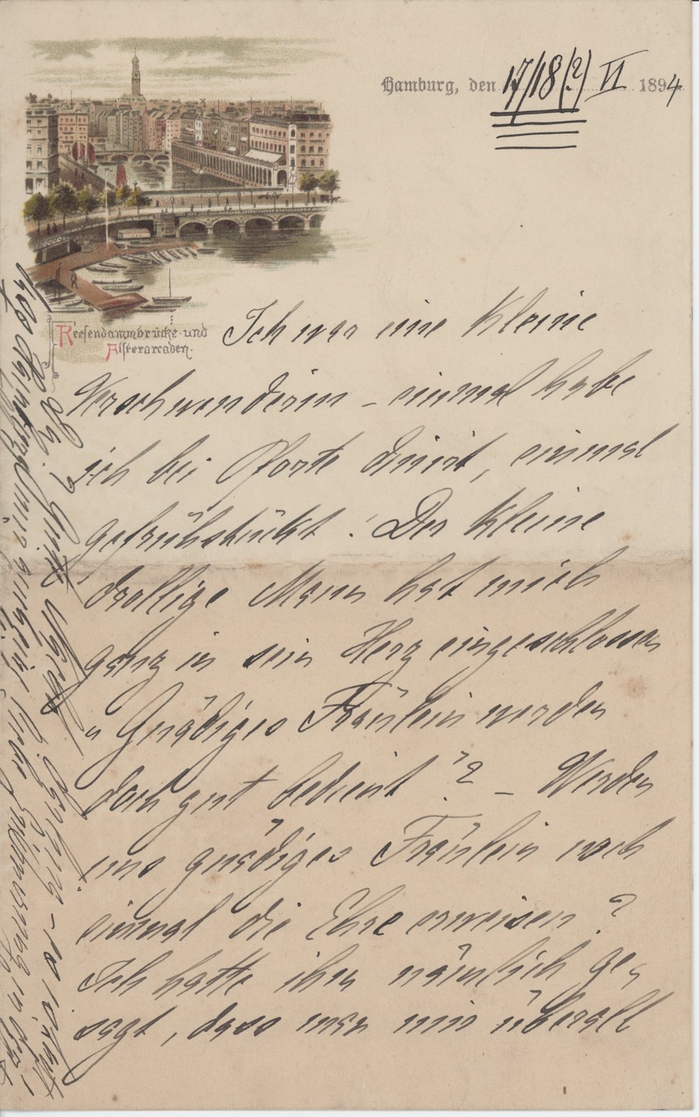L. Meckel an Dobert, 06.07.1894 (Heimatverein "Alter Krug" Zossen e.V. CC BY-NC-SA)