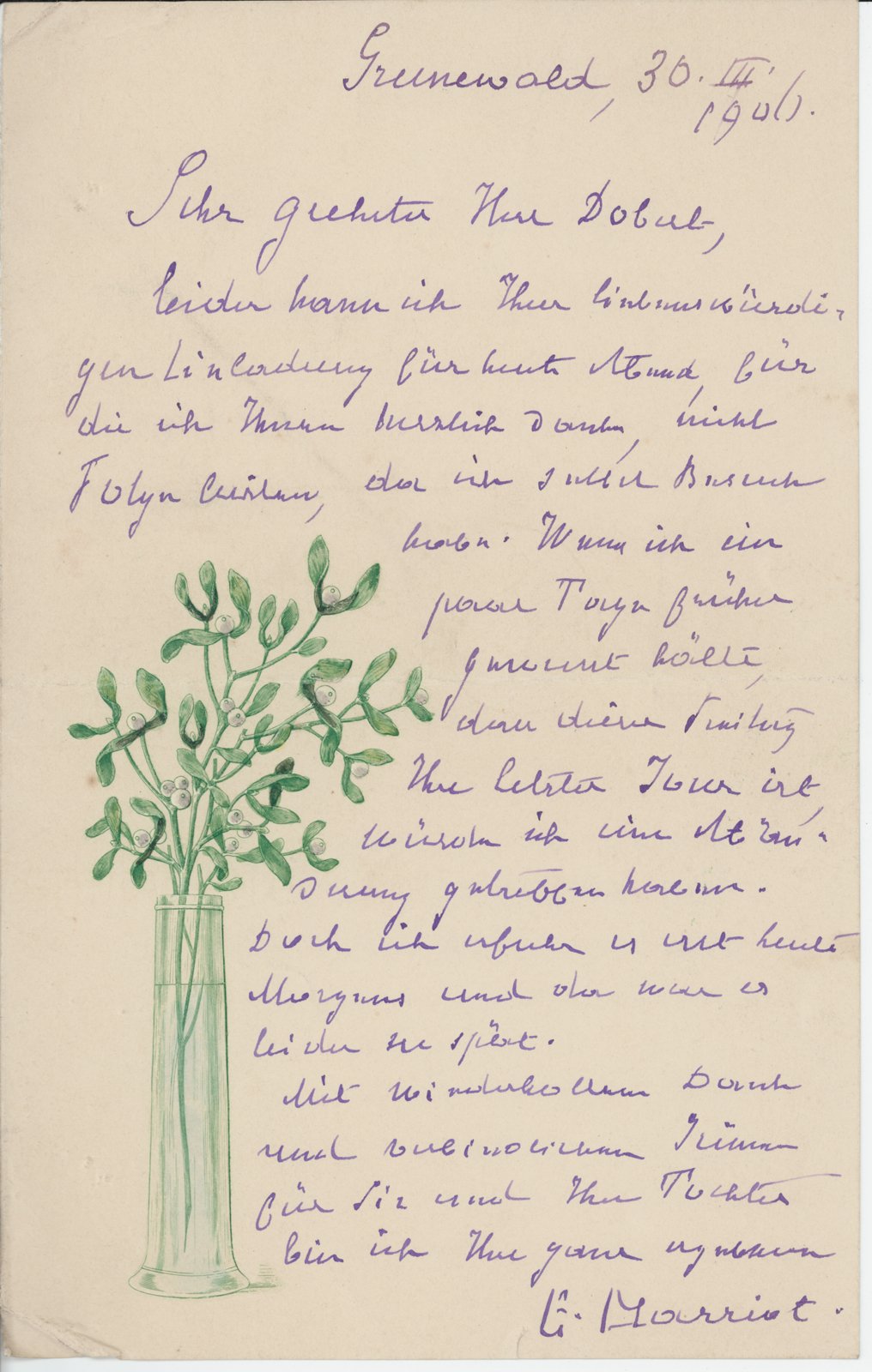 Marriat an Dobert, 30.03.1906 (Heimatverein "Alter Krug" Zossen e.V. CC BY-NC-SA)