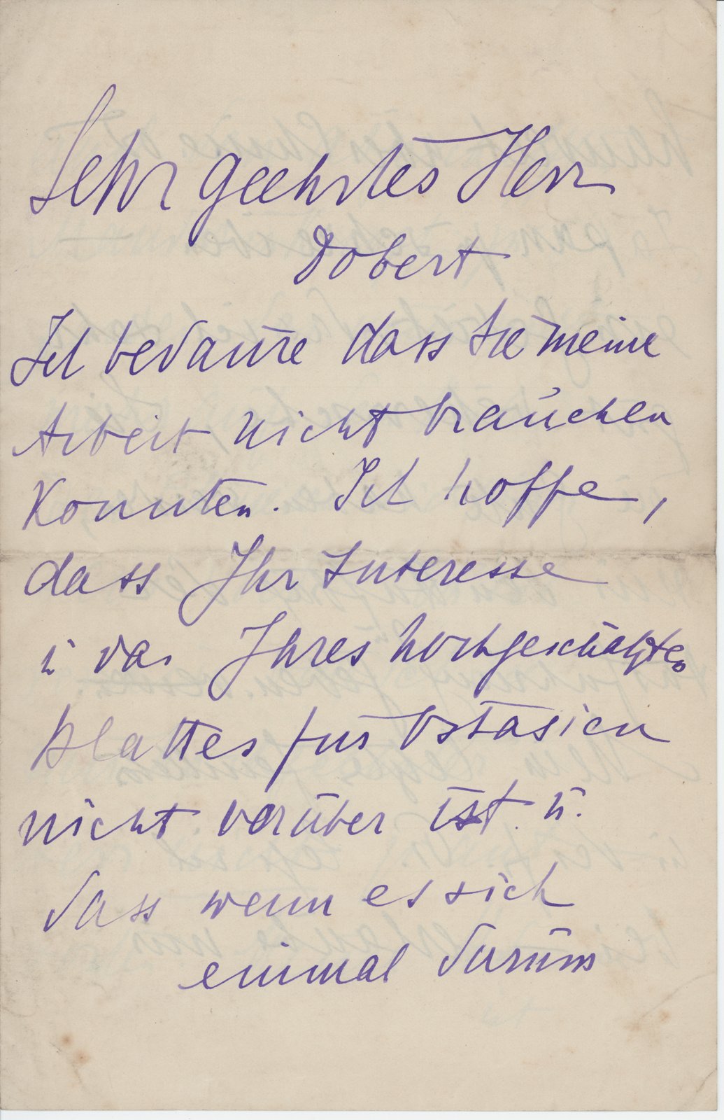 Etzely Kuczynski an Dobert, 1916 (Heimatverein "Alter Krug" Zossen e.V. CC BY-NC-SA)