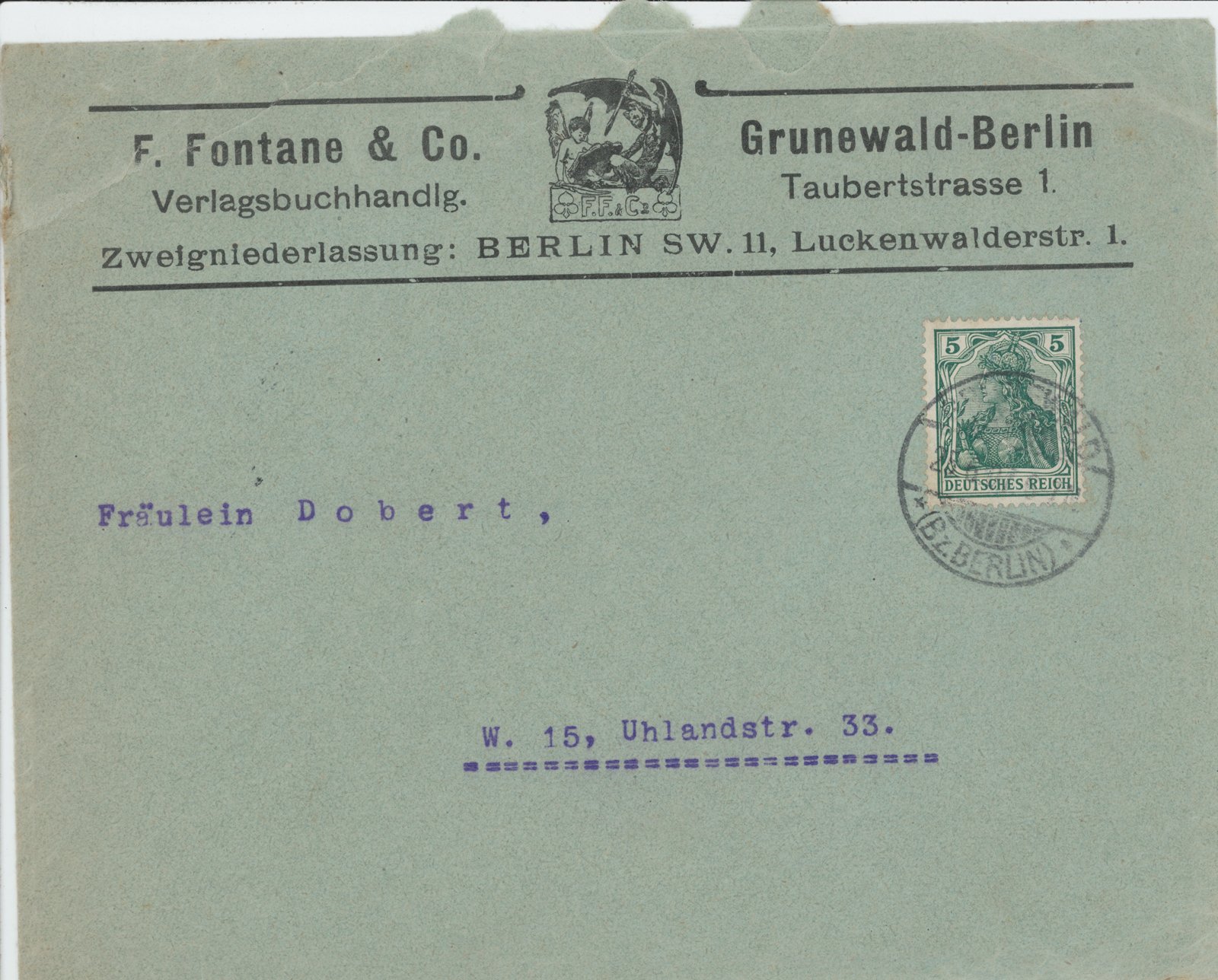 F. Fontane an Margarete Dobert, 28.06.1907 (Heimatverein "Alter Krug" Zossen e.V. CC BY-NC-SA)