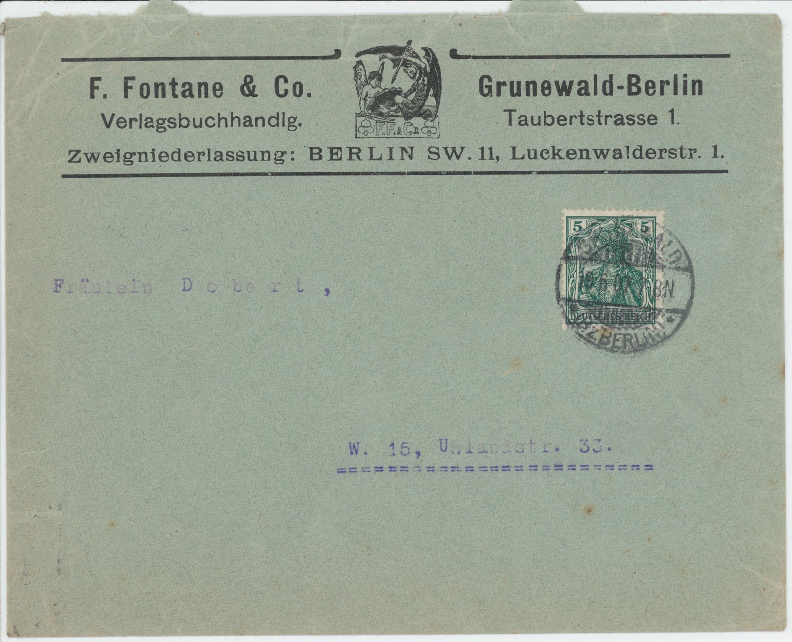 F. Fontane an Margarete Dobert, 19.06.1907 (Heimatverein "Alter Krug" Zossen e.V. CC BY-NC-SA)