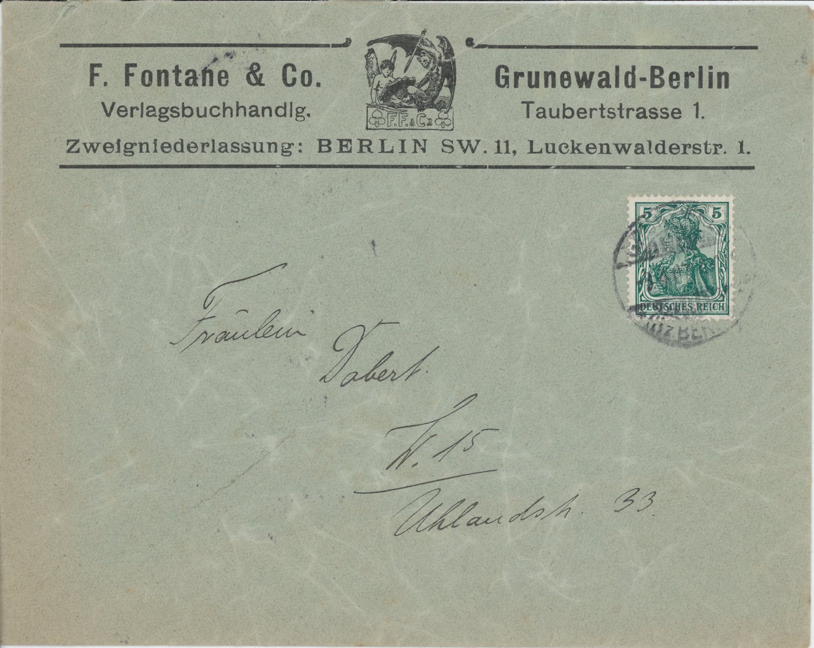 F. Fontane an Margarete Dobert, 03.04.1907 (Heimatverein "Alter Krug" Zossen e.V. CC BY-NC-SA)