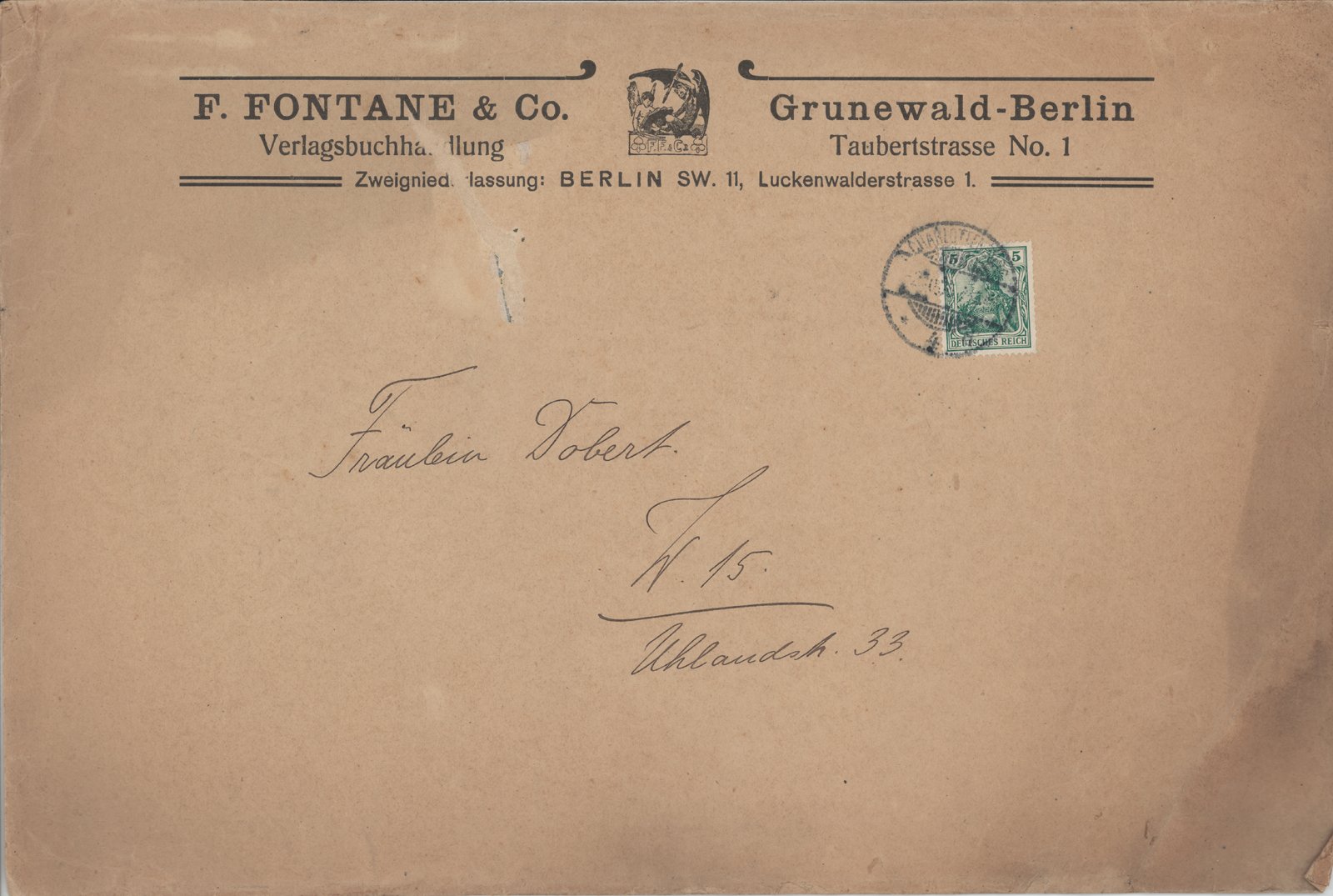 F. Fontane an Dobert (Heimatverein "Alter Krug" Zossen e.V. CC BY-NC-SA)