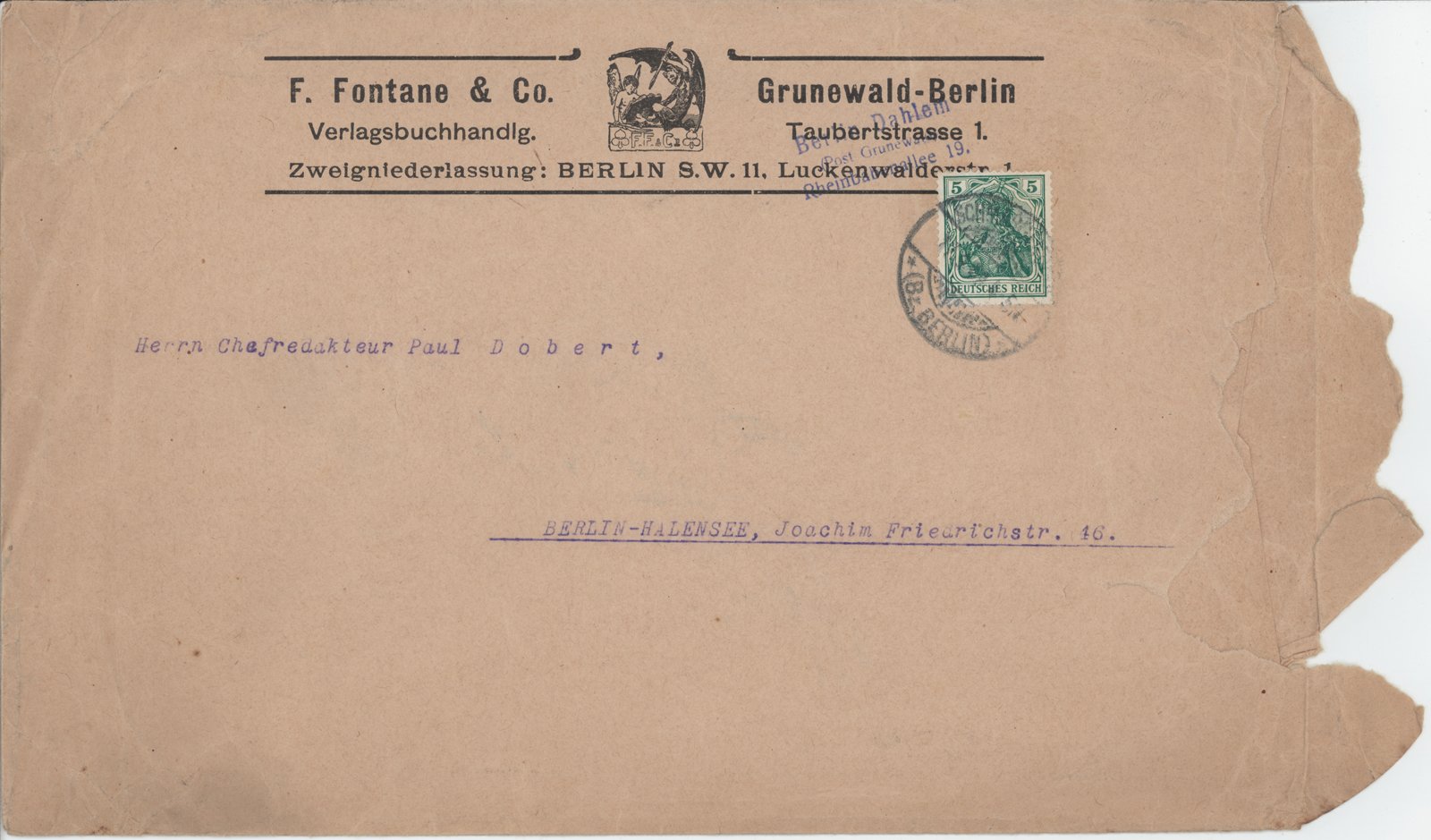 F. Fontane an Dobert, (04) (Heimatverein "Alter Krug" Zossen e.V. CC BY-NC-SA)