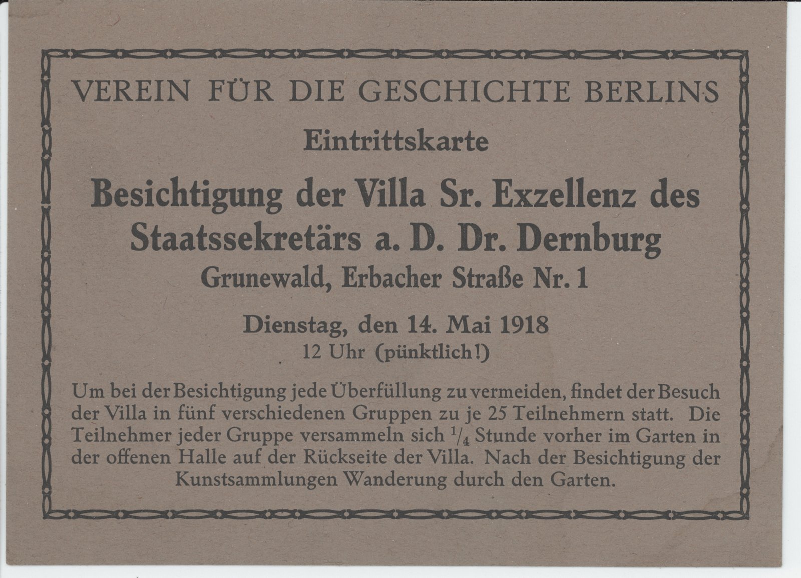 Verein g. Berlins, 14.05.1918 (Heimatverein "Alter Krug" Zossen e.V. CC BY-NC-SA)