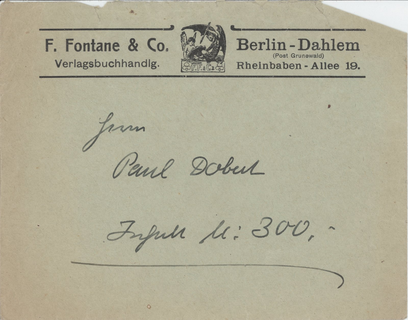 F. Fontane an Dobert, o.D. 03 (Heimatverein "Alter Krug" Zossen e.V. CC BY-NC-SA)