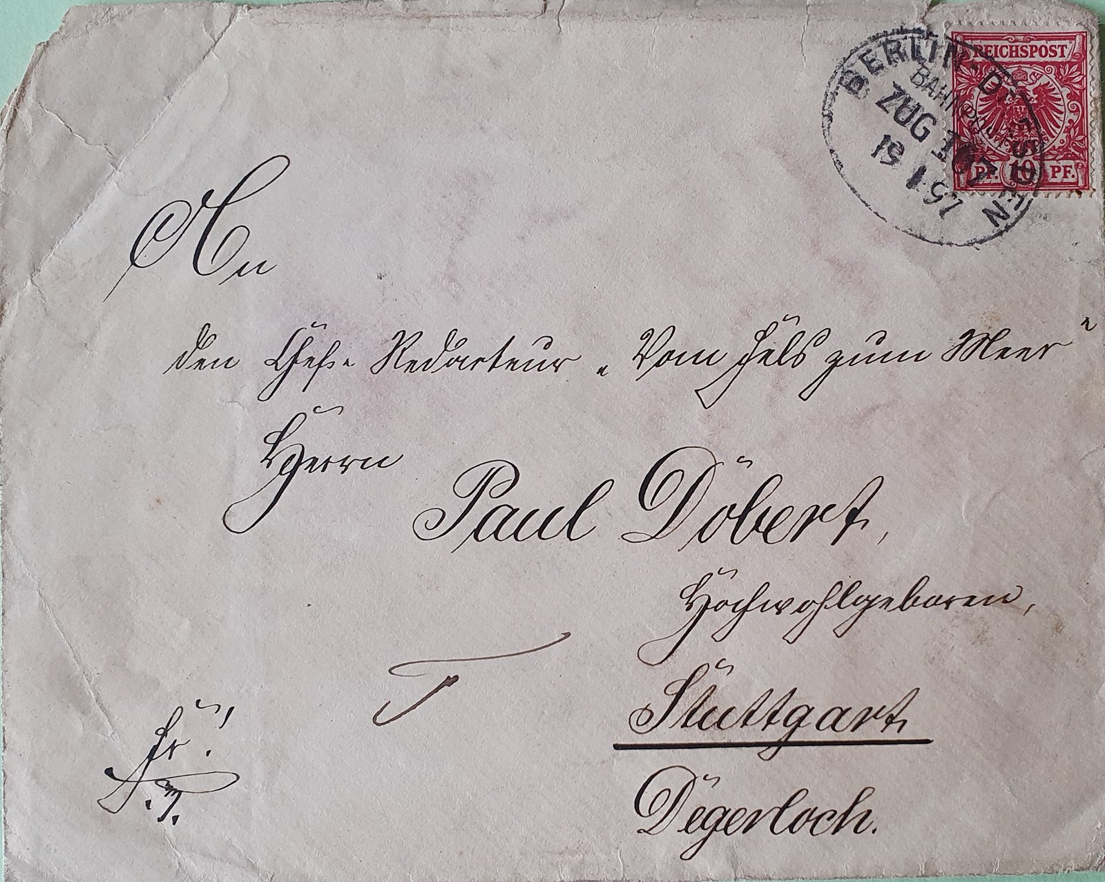 H. Sels an Dobert. 30.03.1921 (Heimatverein "Alter Krug" Zossen e.V. CC BY-NC-SA)
