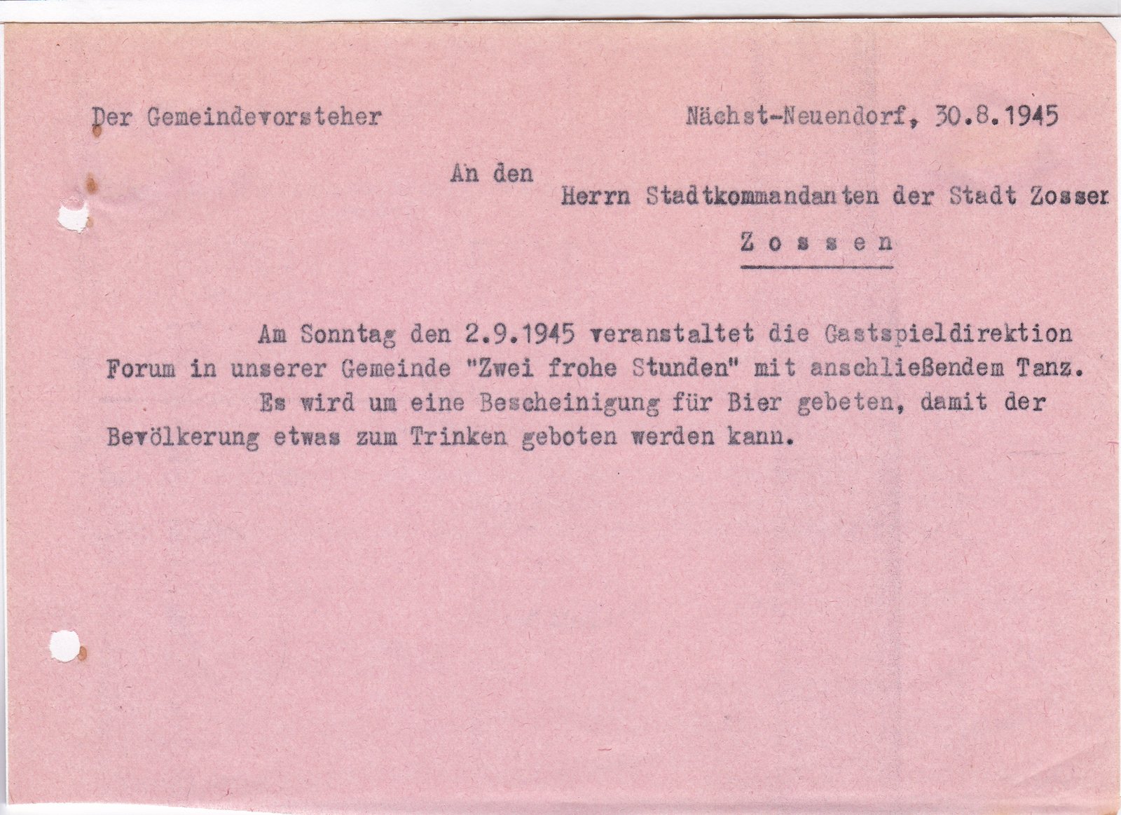 Gmv and Stadtkommandant, 30.08.1945 (03) (Heimatverein "Alter Krug" Zossen e.V. CC BY-NC-SA)