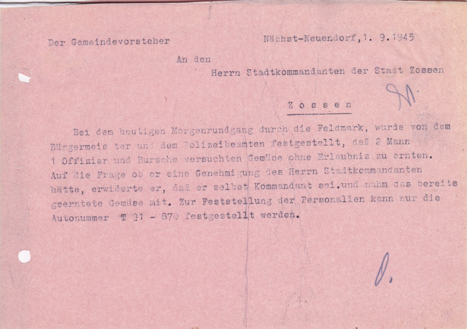 Gmv. an Stadtkommandant, 01.09.1947 (02) (Heimatverein "Alter Krug" Zossen e.V. CC BY-NC-SA)