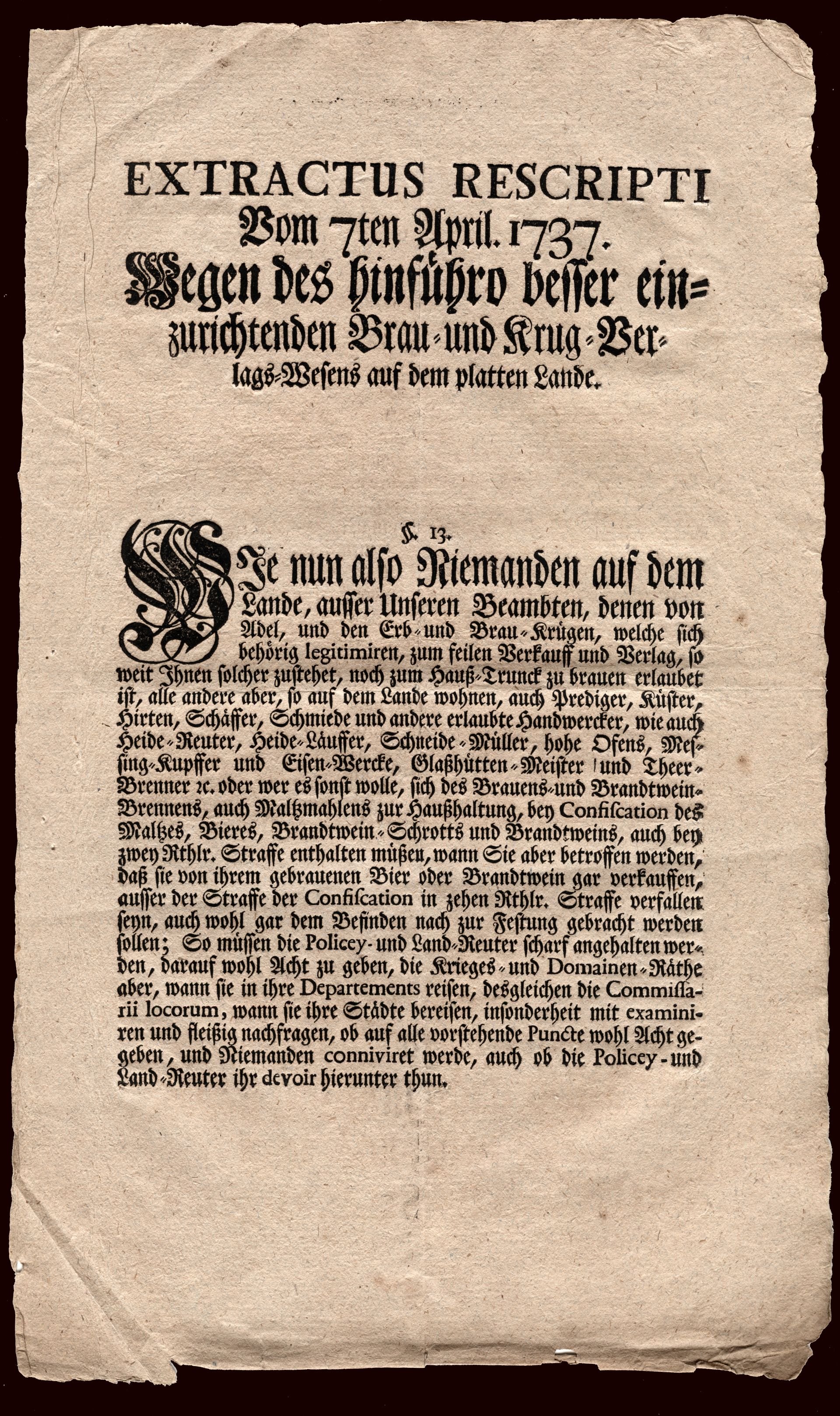 Brief König Wilhelms I. (Heimatverein "Alter Krug" Zossen e.V. CC BY-NC-SA)