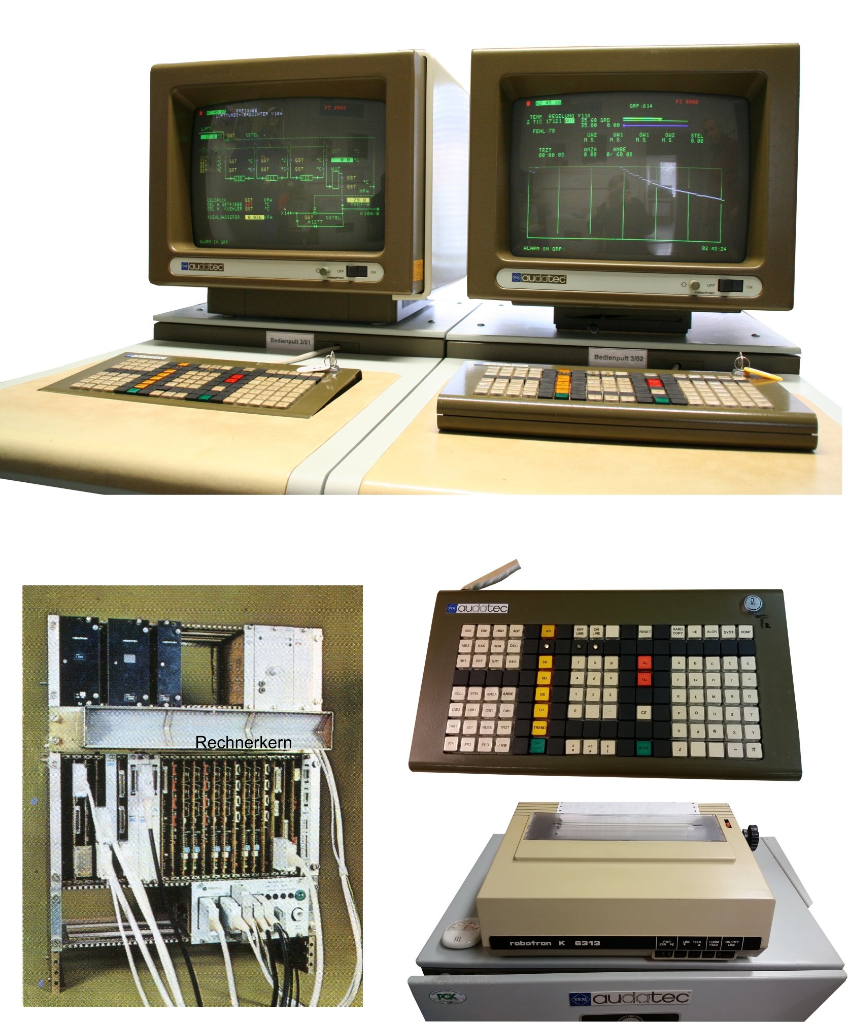 Prozessleitsystem „audatec“- Funktionseinheit Pultsteuerrechner (PSR) (Industriemuseum Region Teltow CC BY-NC-SA)