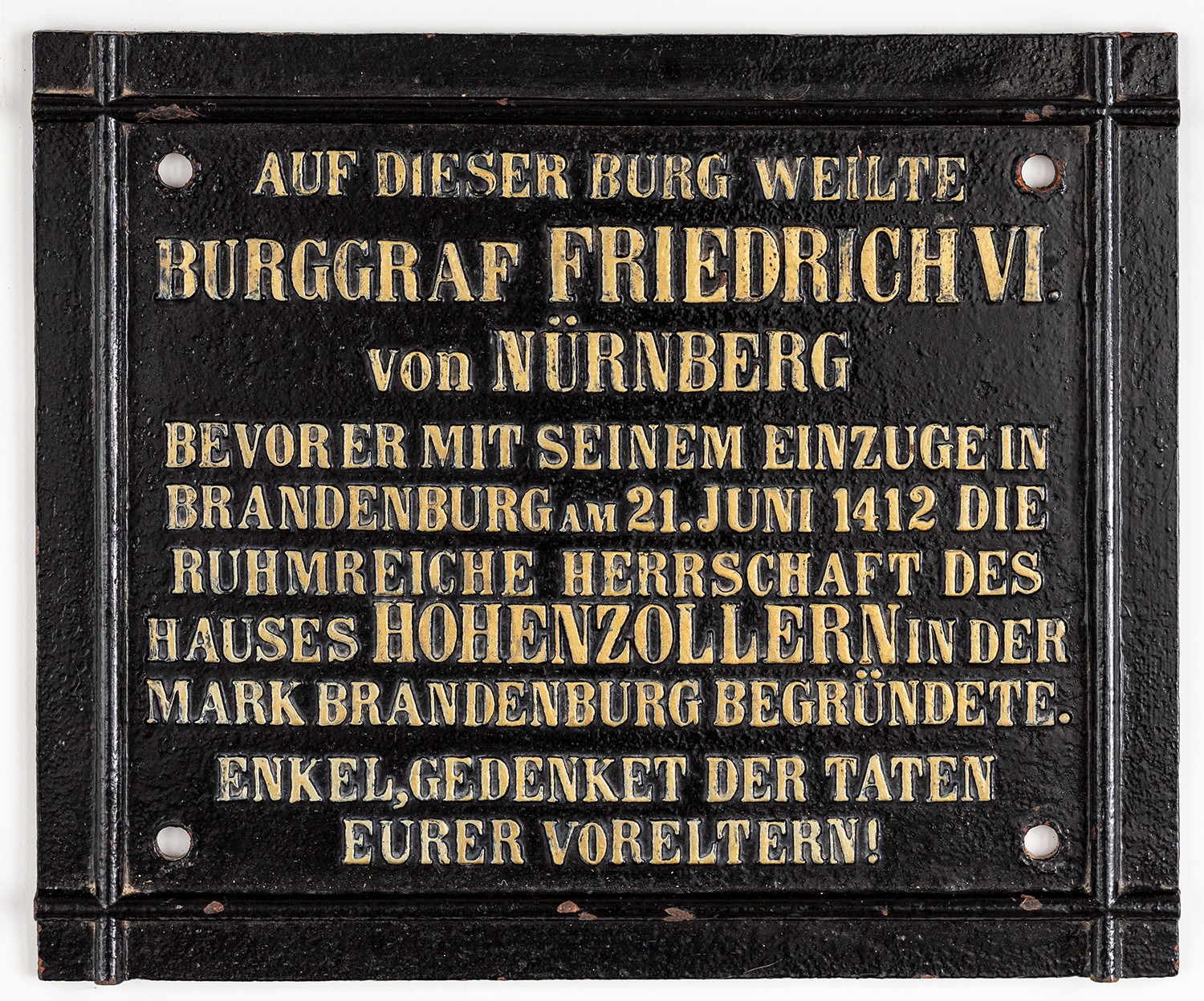 Inschriftplatte vom Ziesarer Burggrafenstein (Bischofsresidenz Burg Ziesar CC BY-NC-SA)