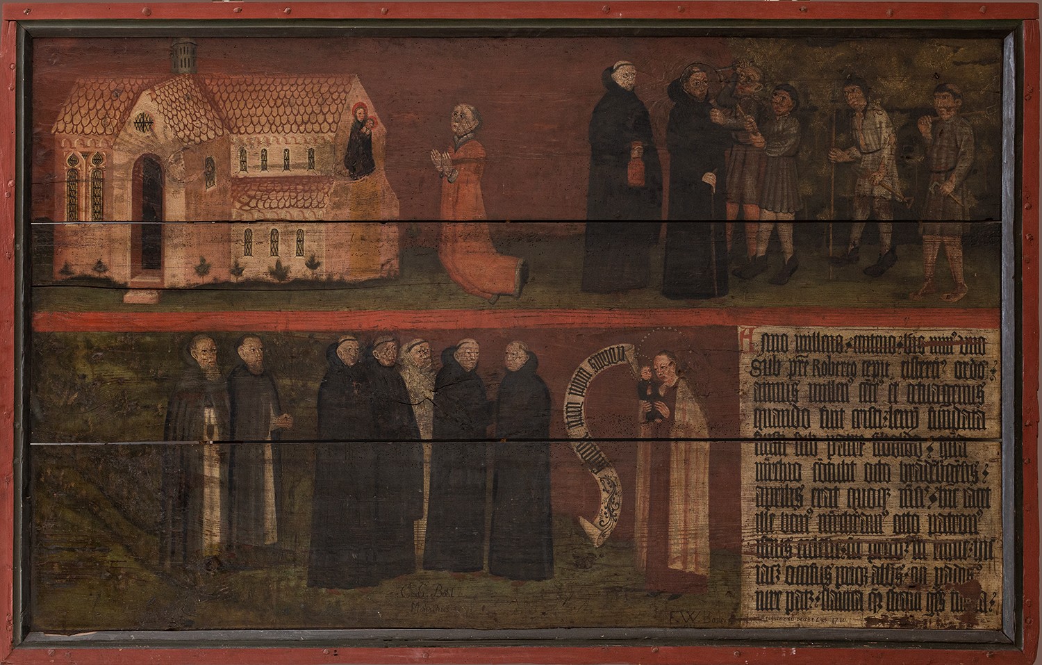 Tafelgemälde zur Gründung des Klosters Lehnin (Evangelisches Diakonissenhaus Berlin Teltow Lehnin Museum im Zisterzienserkloster Lehnin CC BY-NC-SA)