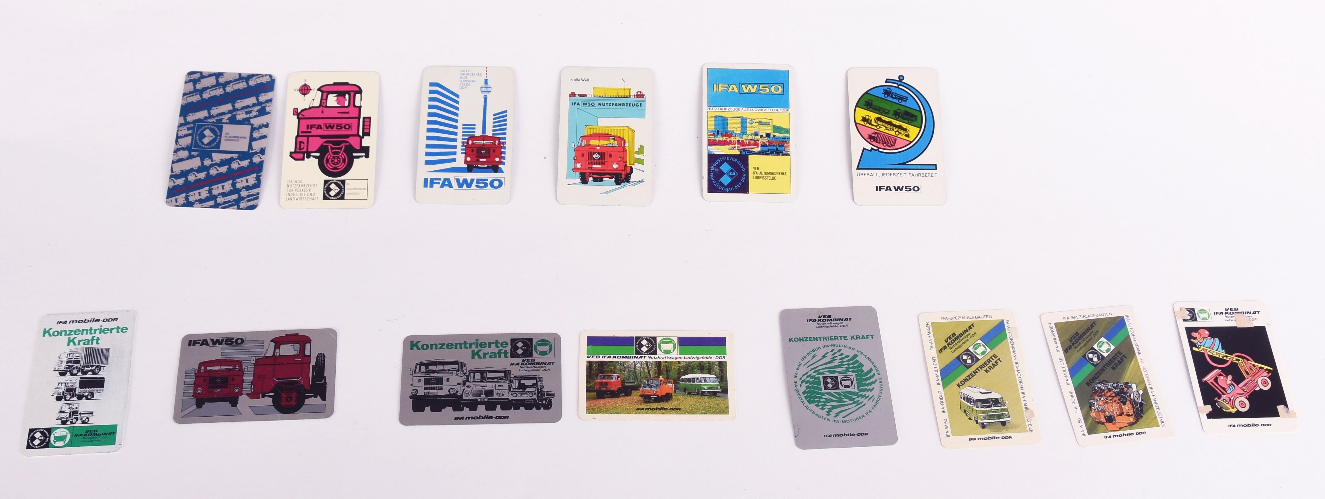 Spielkarten Konvolut W50, Robur, IFA (Museum für Stadt und Technik Ludwigsfelde CC BY-NC-SA)