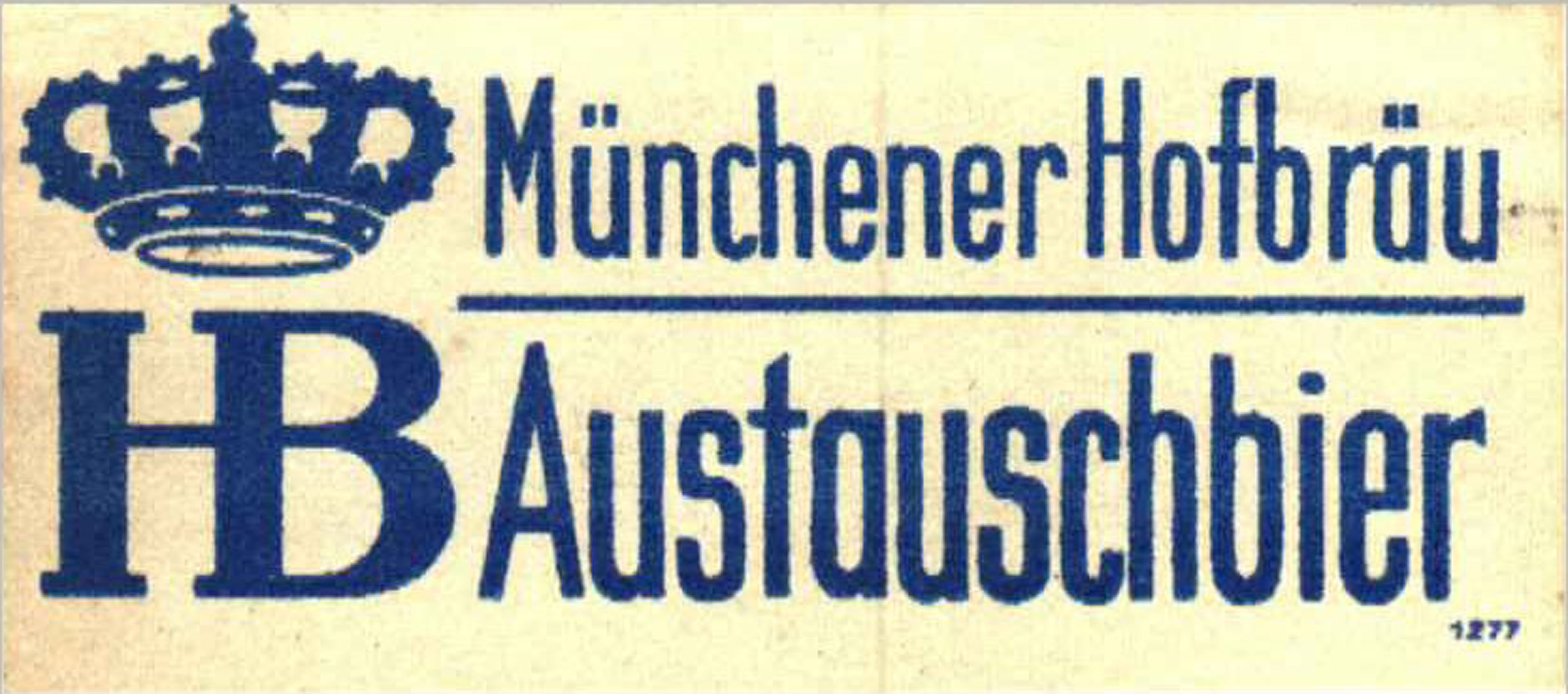 Etikett der Münchener Hofbräu, um 1944 (ARCHIV DEUTSCHER BIERETIKETTEN CC BY-NC-SA)